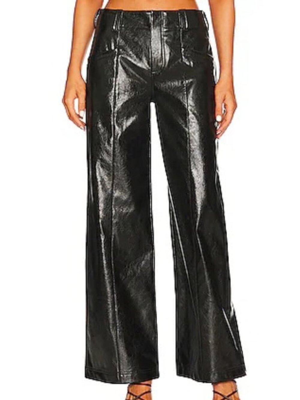 NWT Free People Women's Star Crossed Lovers Straight Leg Pants in Black Size 0